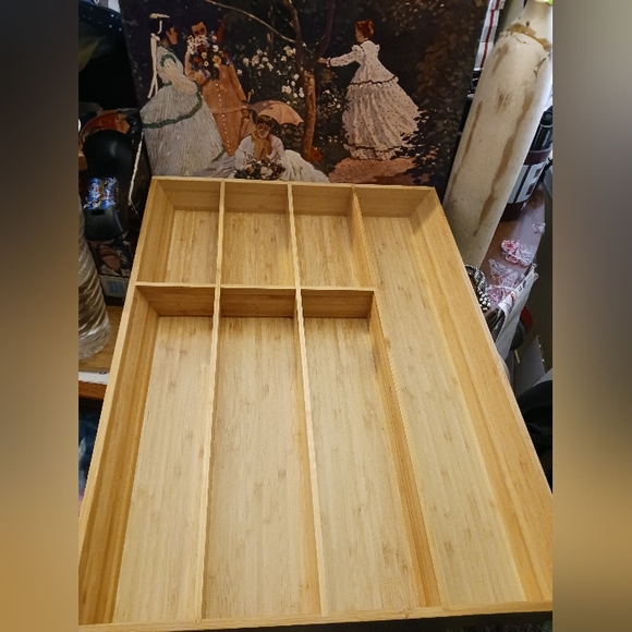 IKEA VARIERA Large Flatware Cutlery Tray Kitchen Drawer Organizer Bamboo ๐ฑ - Picture 3 of 7